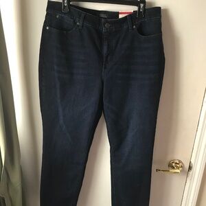 Talbots Slim Ankle Jeans- 14 Dark Wash